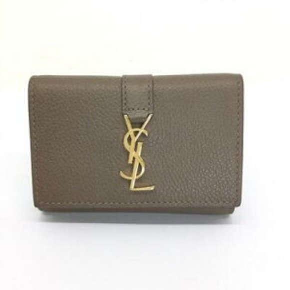 Saint Laurent leather case key brown Yves - Picture 1 of 7